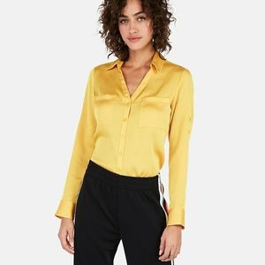Express Satin Slim Portofino Top
